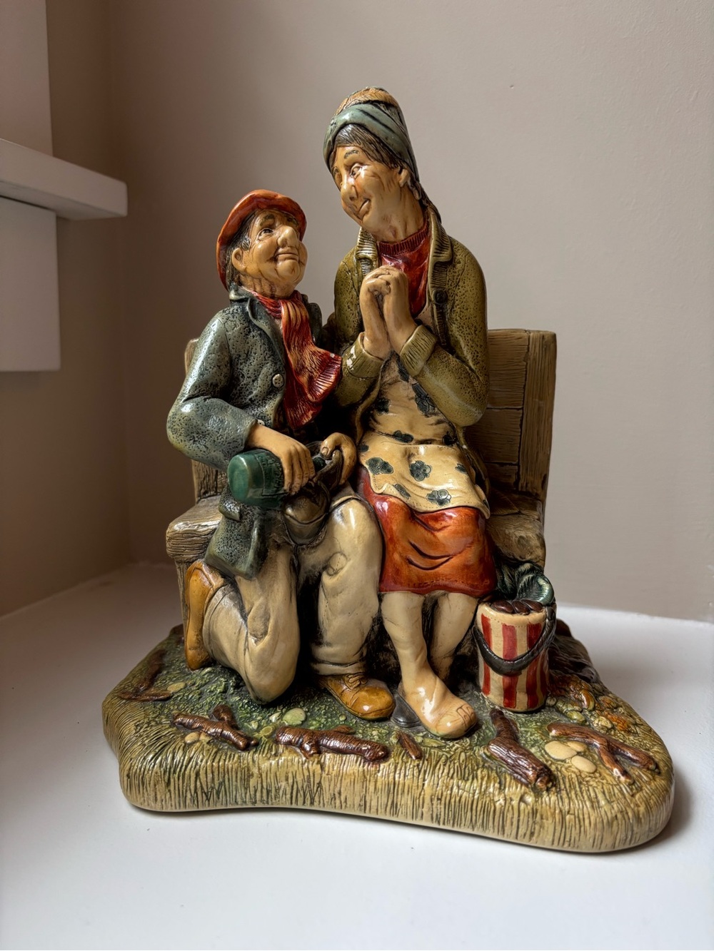 NATURECRAFT ‘Celebration’ # 820 Vintage 1970’s Hand Painted Sculpture